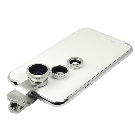پکیج لنز عکاسی حرفه ای موبایل 3 کاره شامل لنز های ماکرو واید و فیش آی