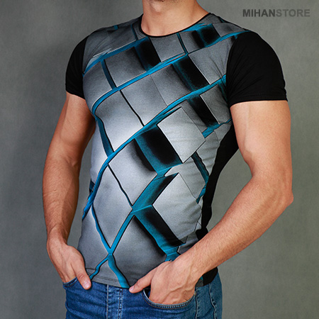 خرید تی شرت مردانه سه بعدی روبیک Rubik