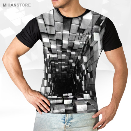 عکس محصول تی شرت سه بعدی Blocks